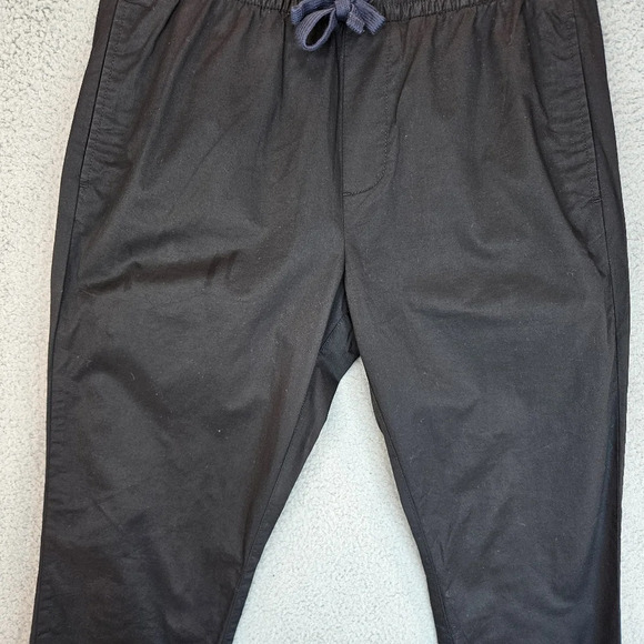 Tommy Hilfiger Mens Black Tie Elastic Waist Cotton Leisure Pants Sz M - Picture 3 of 13